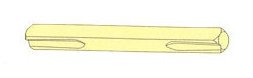 Baldwin 0513004 5" Broached Straight Spindle for Passage or Full Dummy Functions, Electro Plated Steel