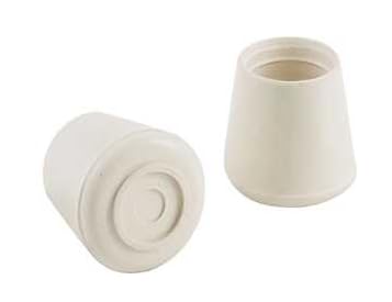 Shepherd 9121 1" White Rubber Leg Tips, 4 Pack