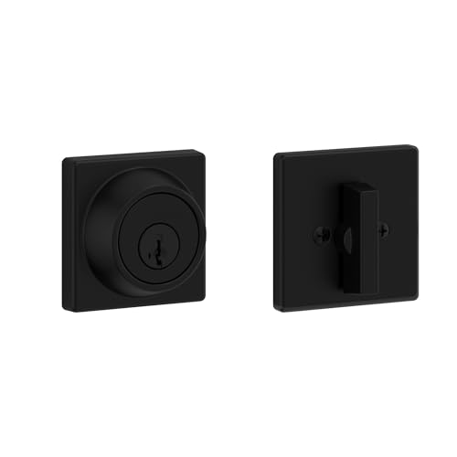 Kwikset 660 Single Cylinder Deadbolt with SmartKey Security, Matte Black