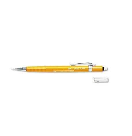 Pentel of America, Ltd. : Automatic Pencil, Refillable, 0.9 mm, Yellow -:- Sold as 2 Packs of - 1 - / - Total of 2 Each