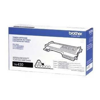 Brother Genuine High Yield Toner Cartridge, TN450, Replacement Black Toner, Page Yield Up to 2,600 Pages 3-Toner Cartridges