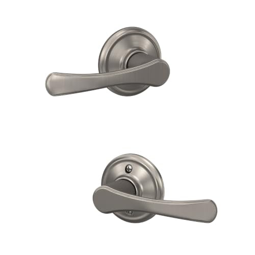 Schlage Avila F10 VLA 619 Passage Door Lever Satin Nickel