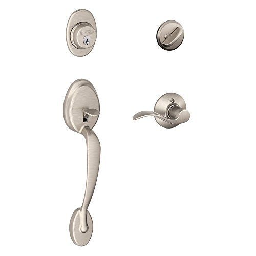 Schlage Plymouth Single Cylinder Handleset F60 PLY 619 ACC RH