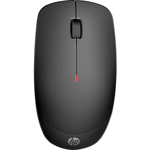 HP 235 Slim Wireless Mouse - Optical - Wireless - Radio Frequency - 2.40 GHz - Jack Black - USB Type A - 1600 dpi - Scroll Ball - 3 Button(s) - Symmetrical - 1