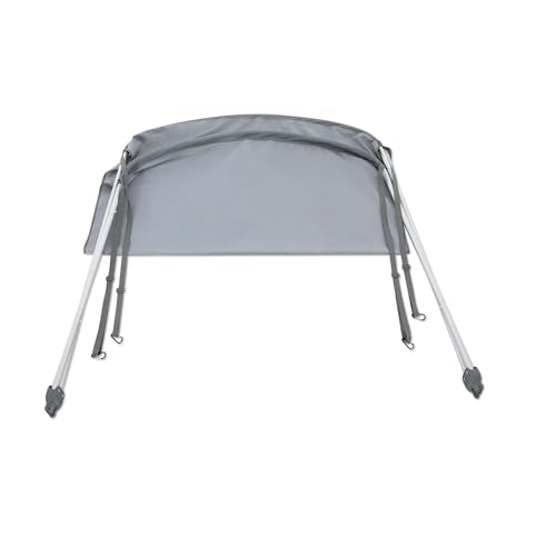 Intex Bimini Top Sun Shade Canopy Cover with Aluminum Frame for Mariner, Seahawk, Excursion, & Challenger Boat Models, Accessory Only, Gray