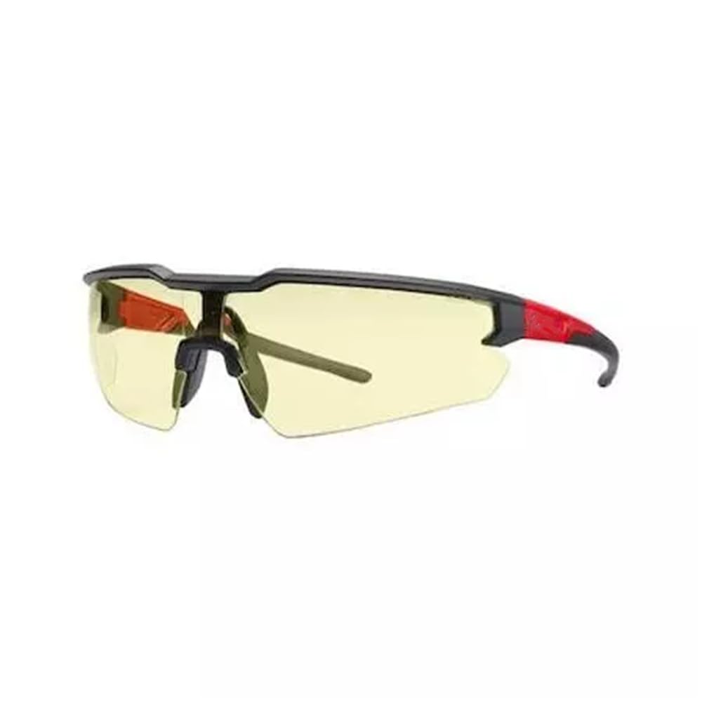For Milwaukee Tool 48-73-2101 Safety Glasses, Anti-Scratch, Yellow Lens, Black