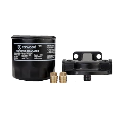 Attwood 11840-7 Marine Fuel/Water Separator Kit 10-Micron