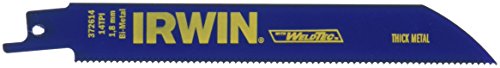 IRWIN Tools Metal Cutting Reciprocating Saw Blade, 6-Inch, 14 TPI (372614)