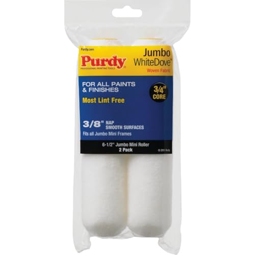 Purdy14G626012 Jumbo Mini White Dove Roller Replacement, 2-Pack, 6-1/2 inch x 3/8 inch nap
