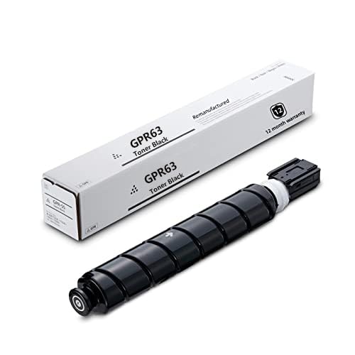1 Pack GPR-63 GPR63 High Yield Black Toner Cartridge Compatible with Canon GPR-63 4766C003AA for imageRUNNER Advance DX 6855i 6860i 6870i