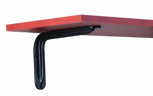 Knape & Vogt John Sterling Black Steel Bracket 8 in. L 125 lb.