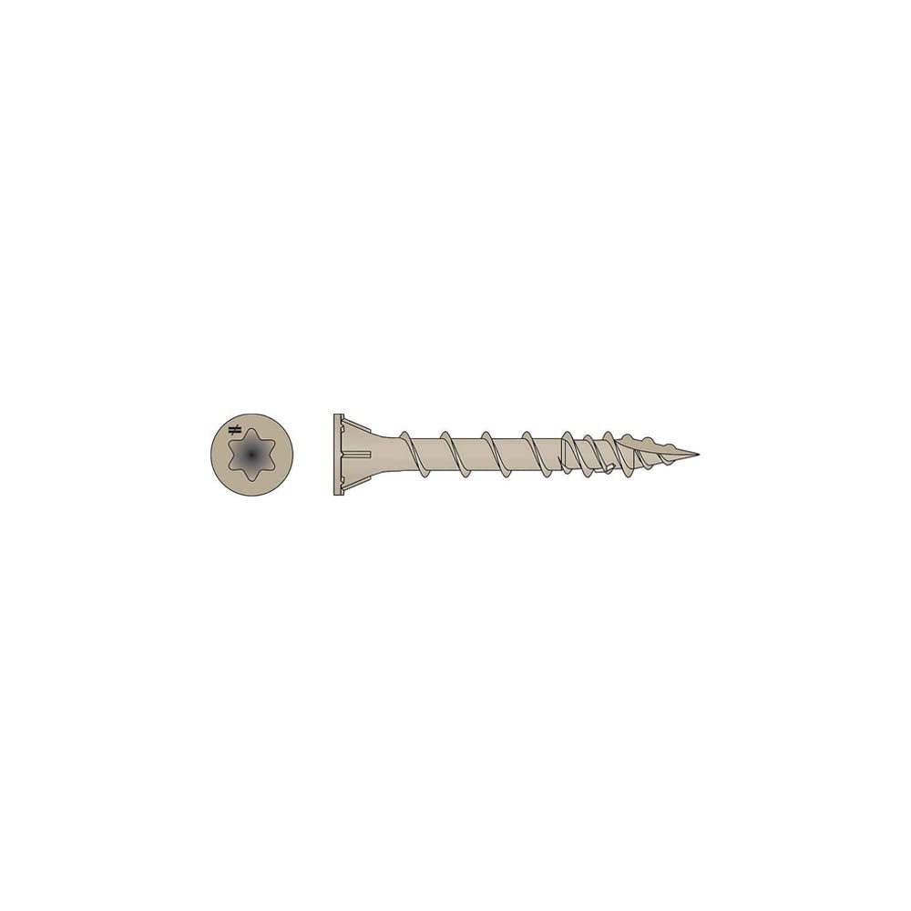 Simpson Strong Tie Simpson Strong Tie DSVT114R5LB #8 X 1 1/4-inch DSV T-25 Wood Screw with Quik Guard Coating 5 Pound Box,