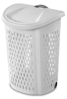 Sterilite Ultra Wheeled Hamper 208377, White, 28.38 in.
