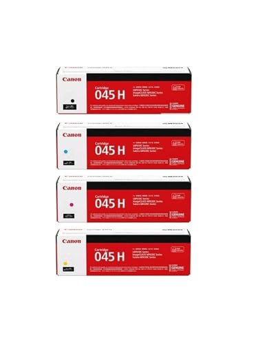 Canon 045H Toner Cartridge High Yield Kit B for MF630 Series & LBP612Cdw Printers, Yields 2200 Sheets - Includes Yellow/Magenta/Cyan/Black