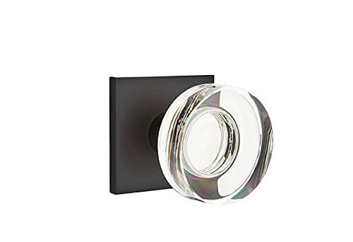 Emtek Square Rosette Dummy Pair 5050MDCUS19 Flat Black