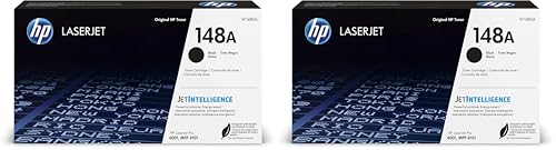 HP 148A Black LaserJet Toner Cartridge | This Cartridge Works LaserJet Pro 4001,MFP 4101 | W1480A,(Pack of 2)