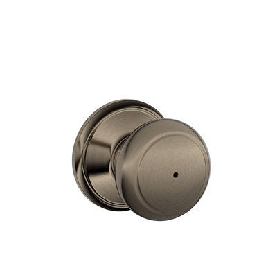 Schlage Andover F10AND620 Passage Door Knob, Antique Pewter