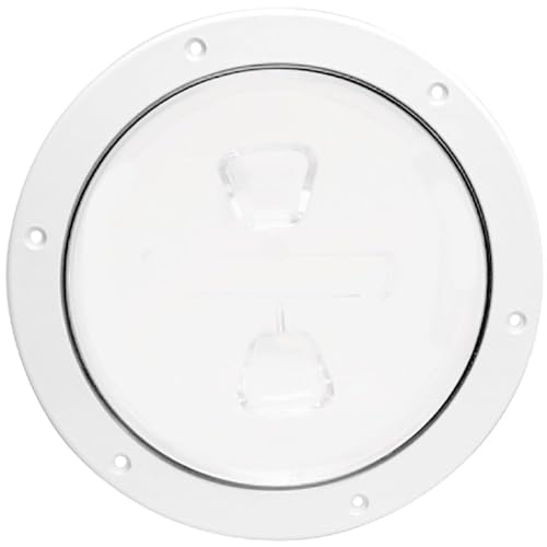 Beckson DP62-W 6" Screw-Out Deck Plate White