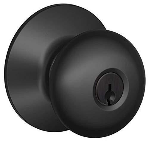 Schlage F80-PLY Plymouth Storeroom Door Knob Matte Black