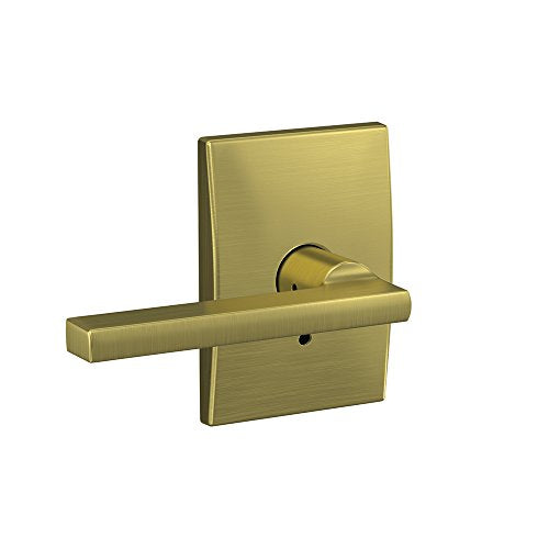 Schlage Latitude Lever FC21 CEN Satin Brass