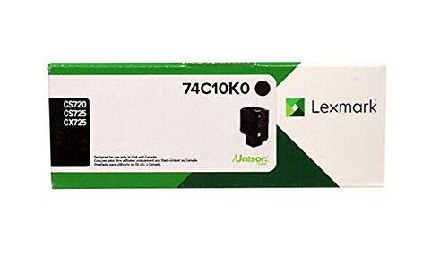 Lexmark 74C10K0 CS720, CS725, CX725 Black Return Program Cartridge Toner