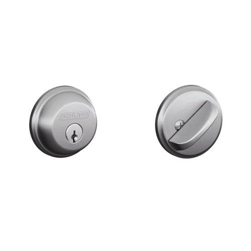 Schlage Single Cylinder Deadbolt Satin Chrome