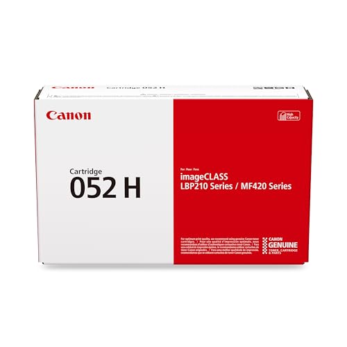 Canon Genuine 052 Black Toner Cartridge High Capacity Compatible with LBP214dw, LBP215dw, MF424dw, MF426dw, MF429dw