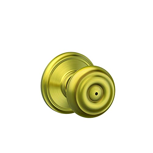 Schlage Georgian Privacy Knob F40GEO608 Satin Brass