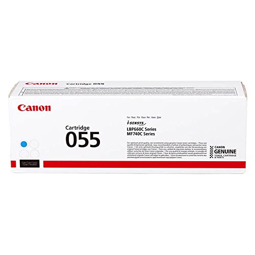 Canon Genuine 055 Cyan Toner Cartridge Compatible with LBP664Cdw, MF741Cdw, MF743Cdw, MF745Cdw, MF746Cdw