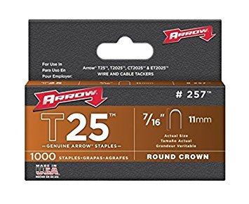 Arrow Fastener T25/T2025 7/16-Inch Staples 10 Pack