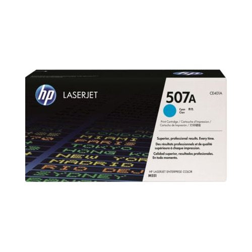 HP 507A Cyan Toner Cartridge | Works with HP LaserJet Enterprise 500 color M551, MPF M575, MPF M570 Series | ACE401A