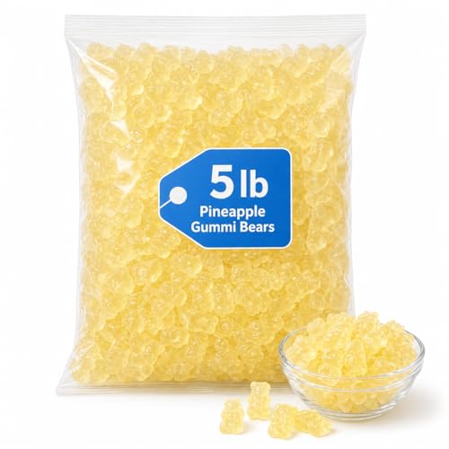 Albanese Candy, Pineapple Gummi Bears, 5-pound Bag