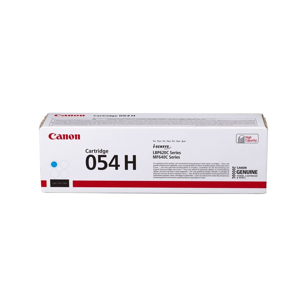 Canon Genuine 054 Cyan Toner Cartridge High Capacity Compatible with LBP622Cdw, LBP623Cdw, MF641Cdw, MF642Cdw, MF644Cdw
