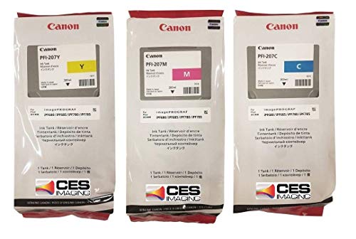 Canon PFI-207 Standard Yield Ink Cartridge Set Colors Only (C/M/Y)