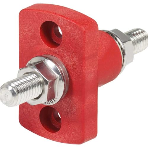 Blue Sea Systems 2204 Feed Through Stud 3/8" Red