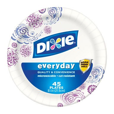 DIXIE 8.5 INCH PAPER PLATES, 4