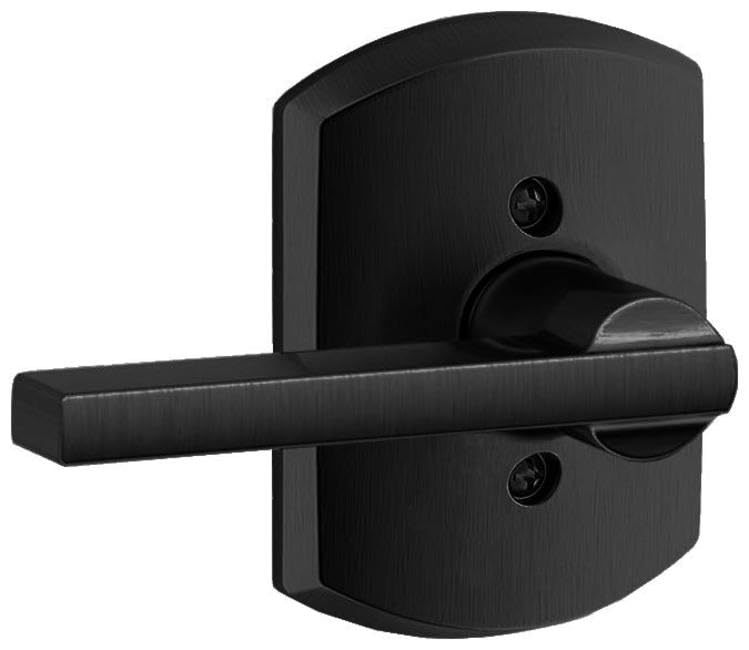 Schlage Latitude Dummy Door Lever Matte Black F170-LAT-GRW