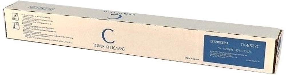 Kyocera 1T02RMCUS0 Model TK-8527C Cyan Toner Cartridge For use with Kyocera/Copystar CS-3552ci, CS-4052ci, TASKalfa 3552ci and 4052ci Color Multifunctional Printers