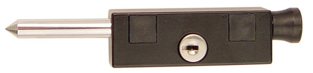Emtek 2060 Keyed Brass Patio Door Bolt, White, 6-1/8"