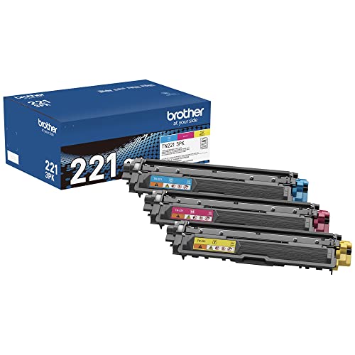 Brother TN221 3PK Standard Yield Toner Cartridge Set