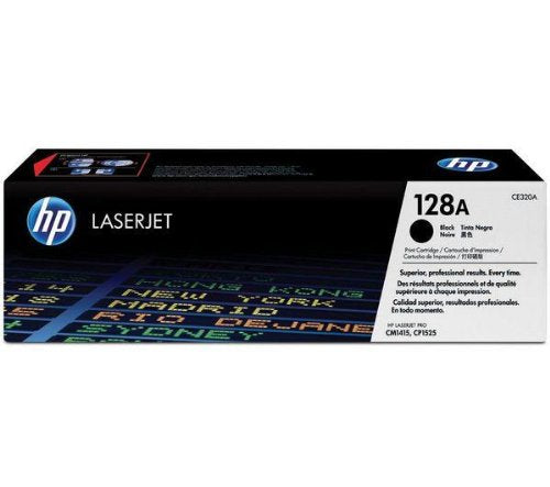 HP 128A Black Toner Cartridge | Works with HP LaserJet Pro CM1415 Color, CP1525 Color Series | CE320A