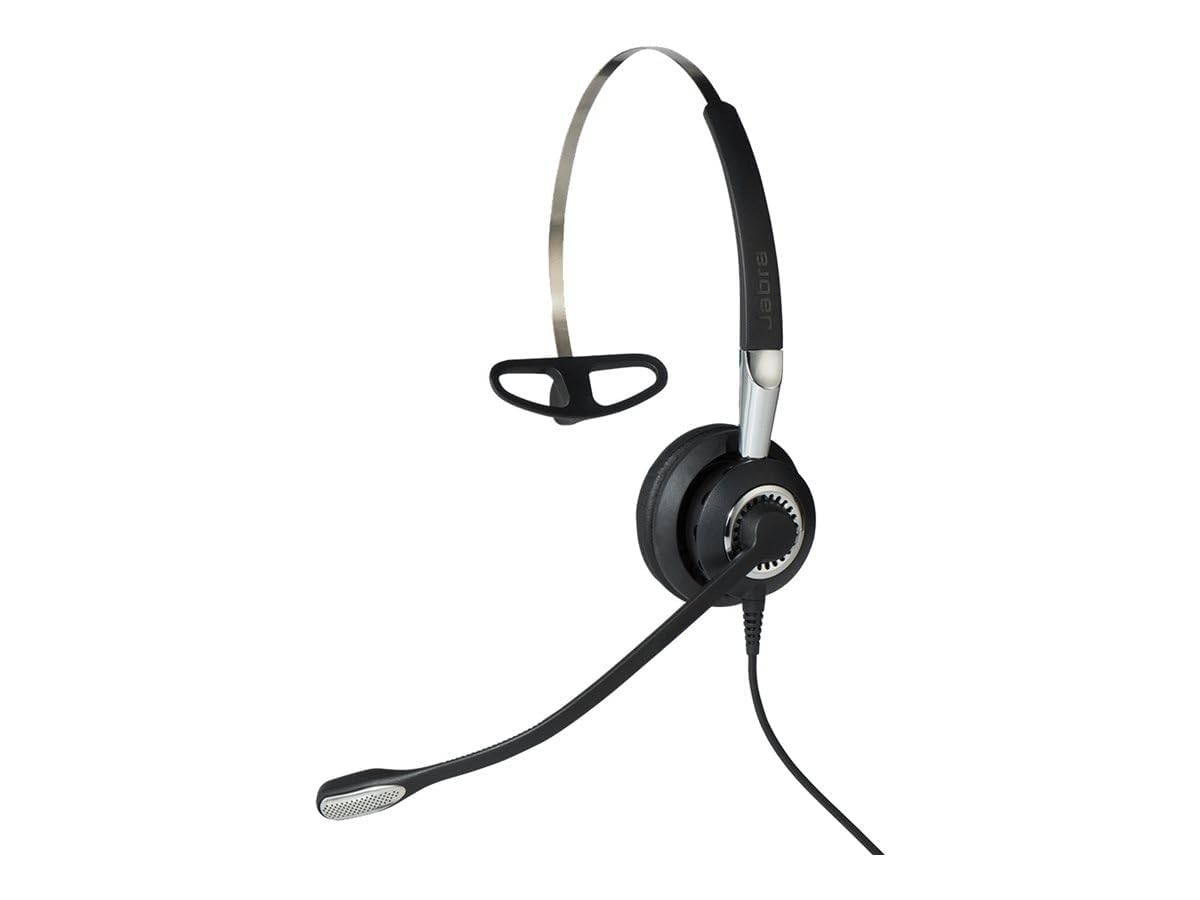 Jabra Biz 2400 II Quick Disconnect On-Ear Mono Headset - Noise-Cancelling and Corded Lightweight Headphone with HD Voice and Soft Head Cushioning for Deskphones