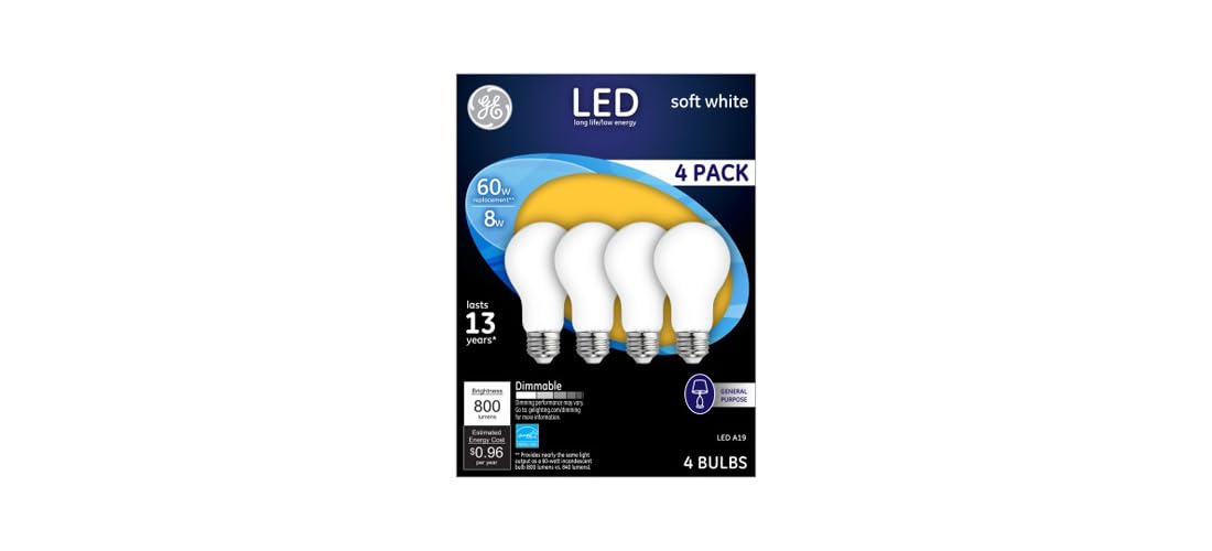 GE BULB LED A19 SOFT WHT FROST