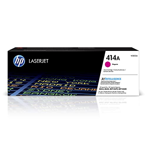 HP 414A Magenta Toner Cartridge | Works with HP Color LaserJet Enterprise M455dn, MFP M480f; HP Color LaserJet Pro M454 Series, MFP M479 Series | W2023A