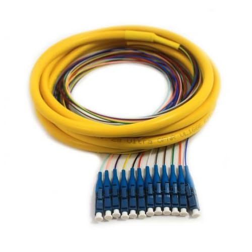 CableWholesale 12 Strand LC/UPC Fiber Pigtail 3m