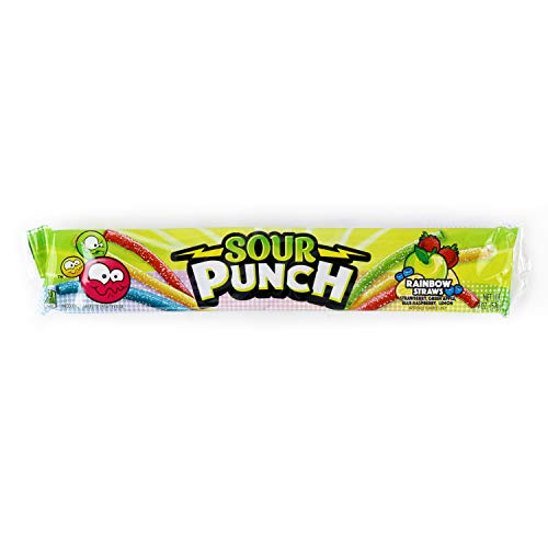 Sour Punch Rainbow Straws 2oz Pack of 24