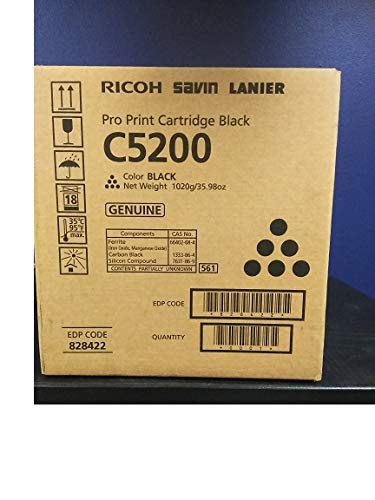 Ricoh 828422 C5200S C5210S Toner Cartridge (Black) in Retail Packaging