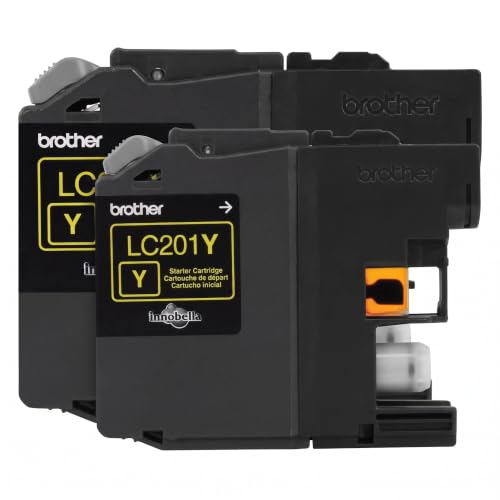 Brother LC201Y Standard Yield Yellow Ink Cartridge (Pack of 2)