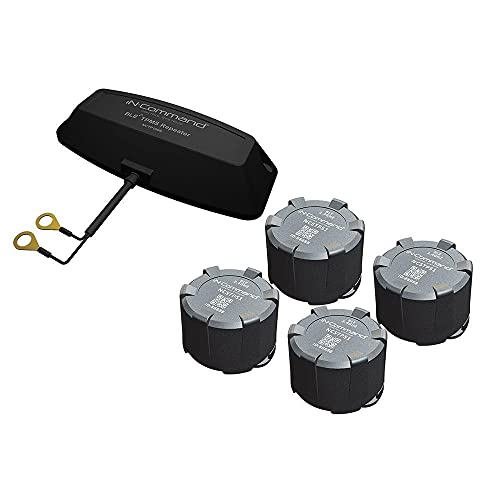 in-Command NCTP100 Tire Pressure Monitoring System, Four Bluetooth-Enabled Tire Pressure Monitoring Sensors, Bluetooth Repeater Boosts Signal for Longer Towables, App Can Support Up to 22 Total Tires