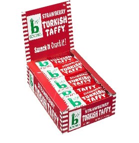 Bonomo Turkish Taffy Strawberry 1.5oz 24 Pack